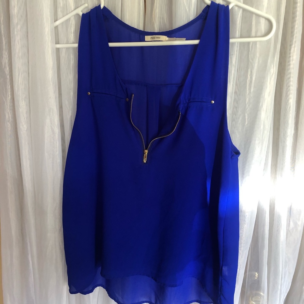 Poetry royal blue sleeveless top